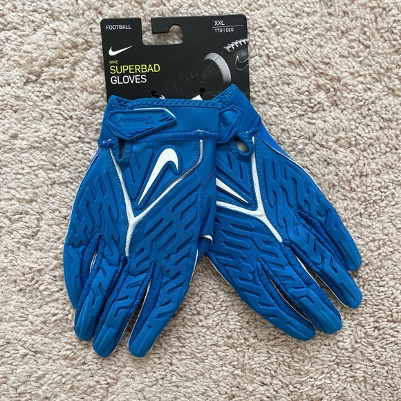 Nike Superbad 6.0 Alpha Blue White Football Gloves Size XXL - Picture 1 of 5